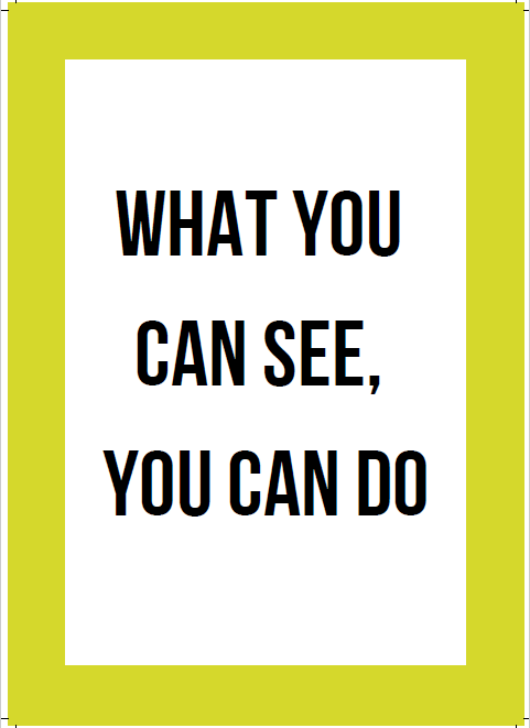start living today workbook review. a page taken from the book: what you can see, you can do
